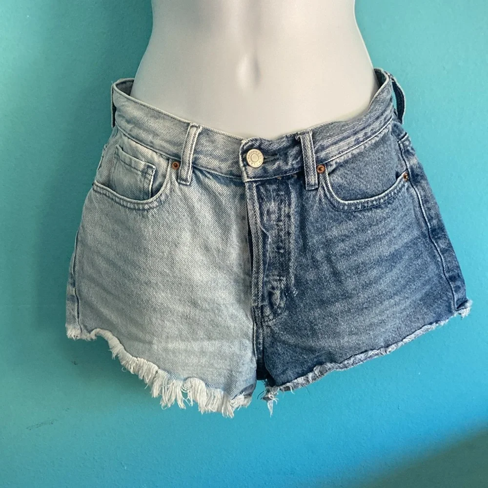 PacSun Blue Cutoff Jean Shorts Women Size 25 Summer Beach Casual 11